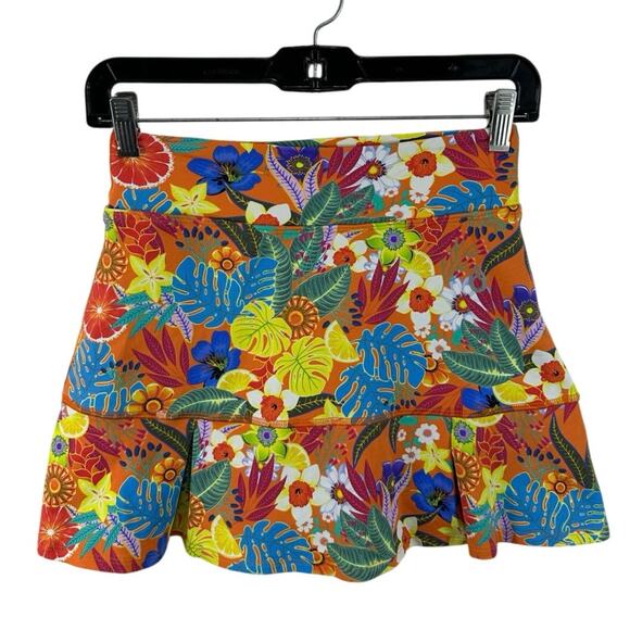 Dona Jo Athletic Skort Floral Artsy Size Small Art to Wear Athletic - Picture 1 of 11